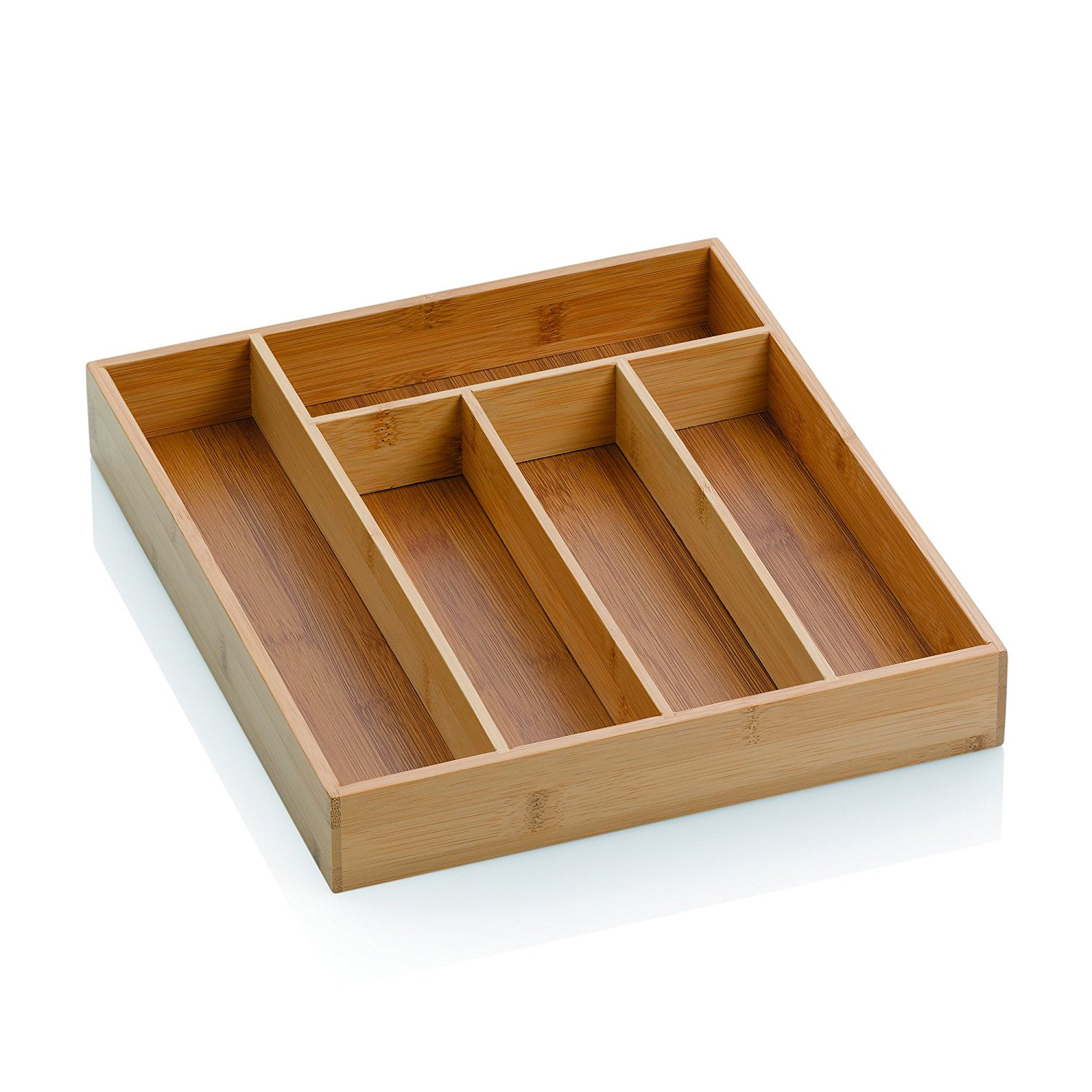 Kela Besteckkasten ausziehbar 40 50 60 Bambus Holz Besteck Einsatz Schublade
